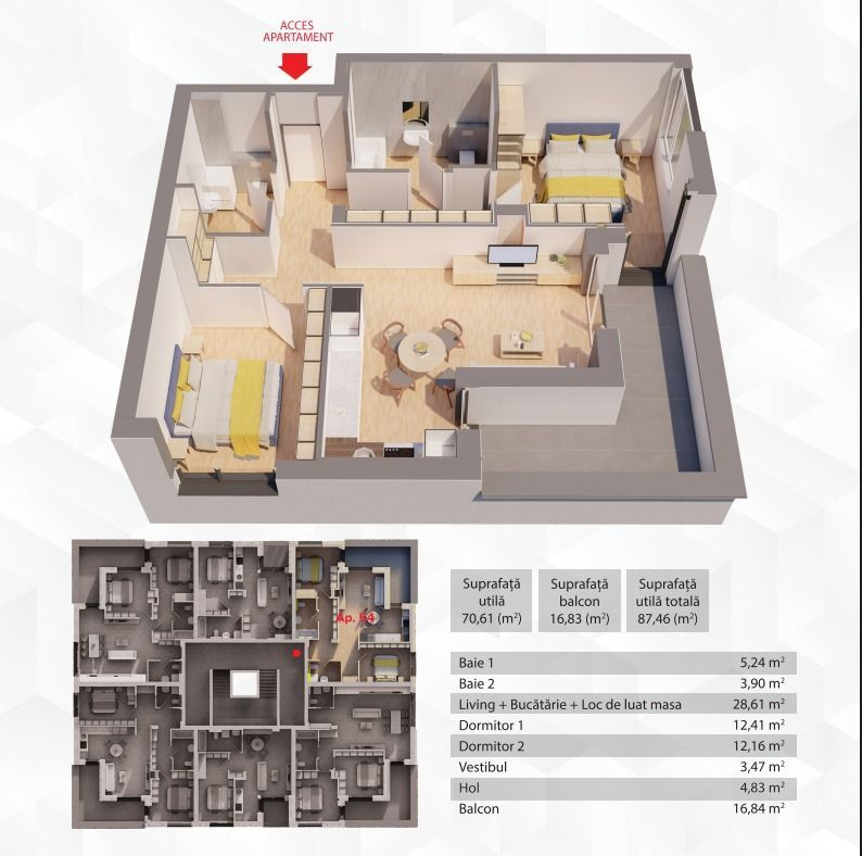 Imagine 7 - Penthouse 3 camere ARED - 104mp