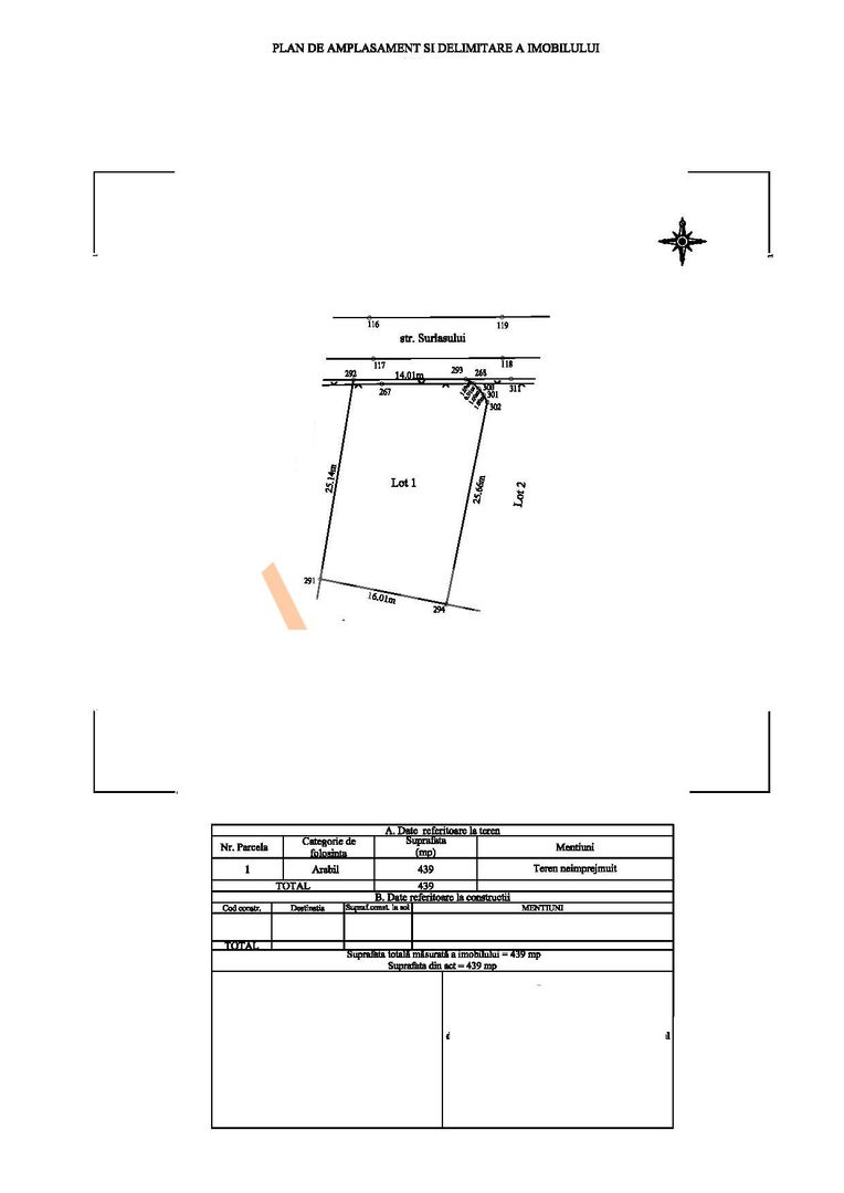 Teren intravilan construibil Stupini
