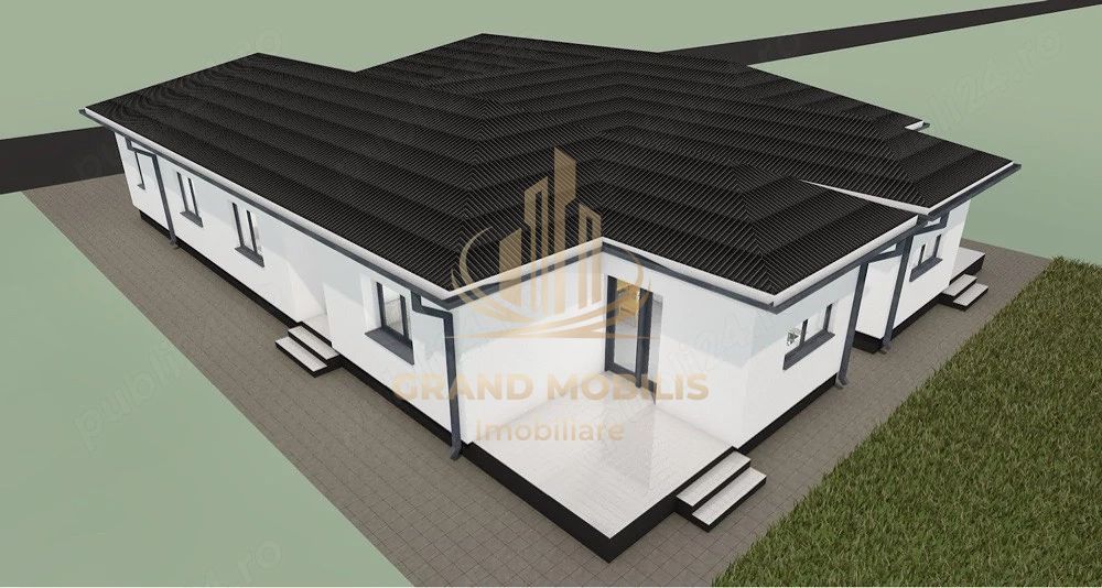 Duplex nou 101 mp, 3 dormitoare, teren 378 mp – Moșnița Nouă
