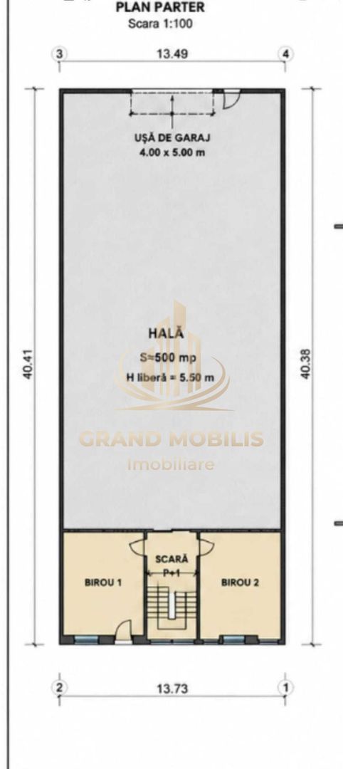 Hală de închiriat în Timișoara – Mehala | ~500 mp hală | Birouri P+1 - imaginea 3
