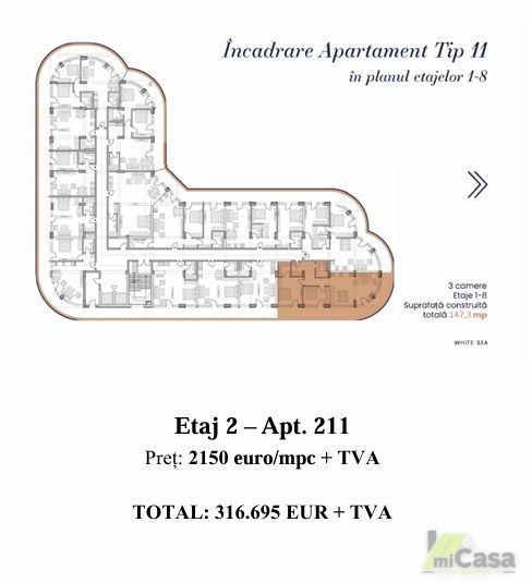 Apartament 3 Camere - Complex Rezidențial WHITE SEA - Mamaia - imaginea 8