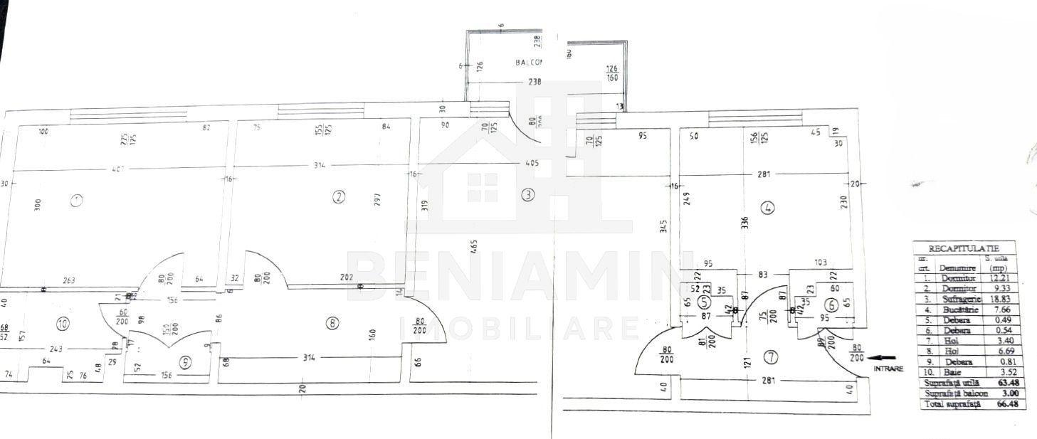 Apartament 3 camere Rovine Profi Etaj 1 66mp teava de gaze - imaginea 10