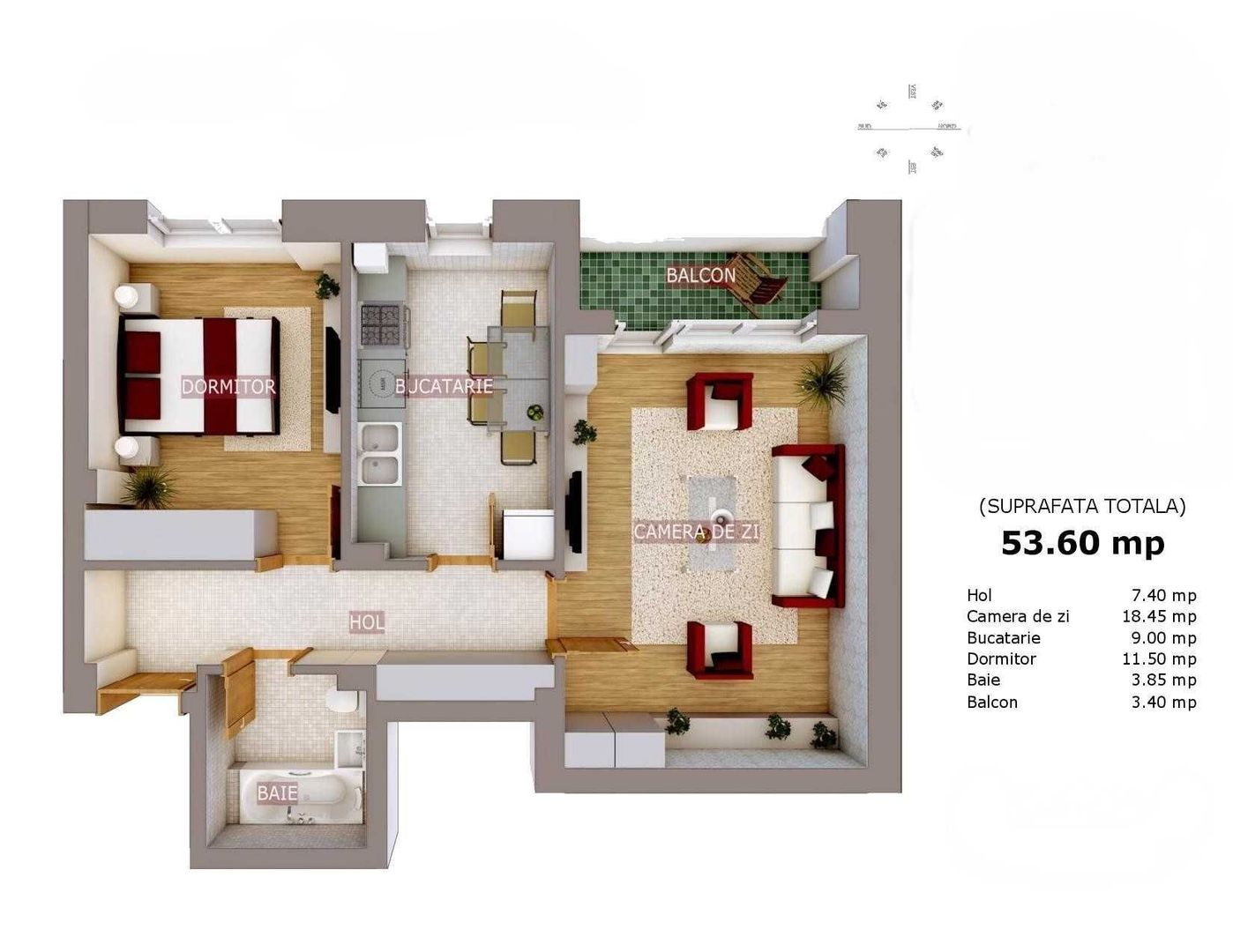 Apartament 2 camere – Rotar Park 1, Sector 6 (Militari)