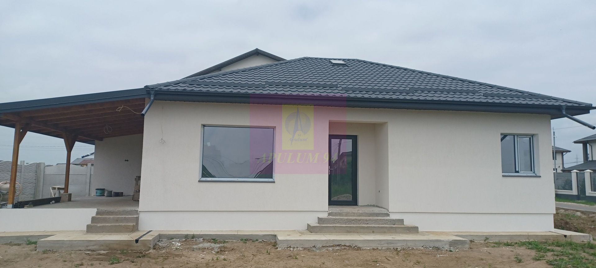 Săbăreni, casă nouă parter 137 mp, curte 400 mp