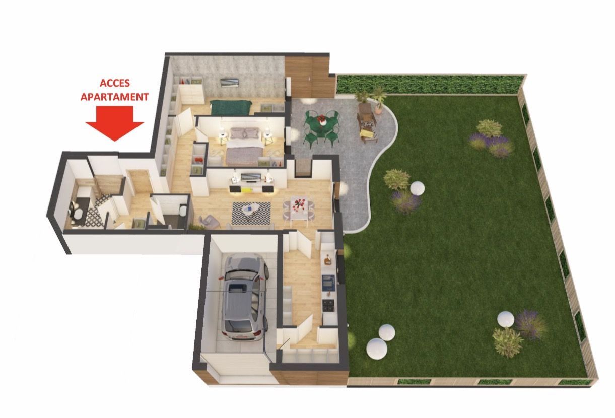 Imagine 3 - PROPRIETATE VANDUTA Apartament ARED spectaculos cu gradina si garaj