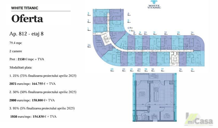 Apartament 2 Camere - Complex Rezidențial WHITE TITANIC - Mamaia - imaginea 13