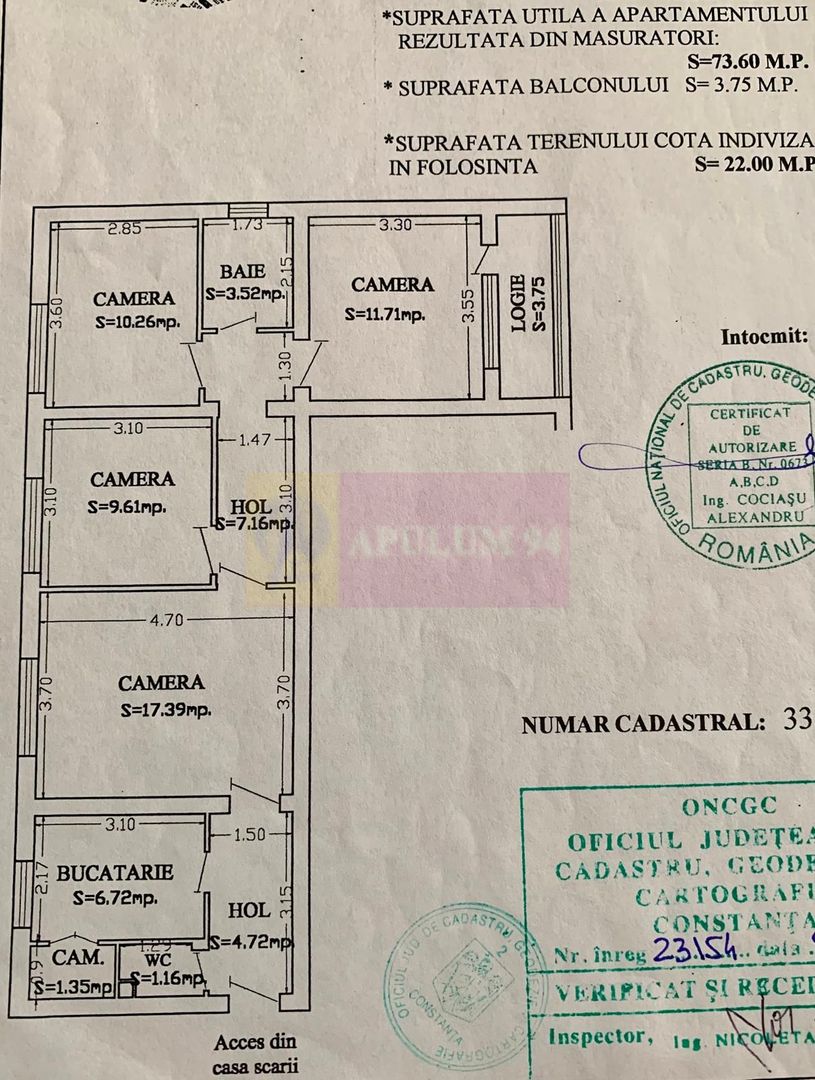 Apartament 4 Camere Constanța Tomis Nord