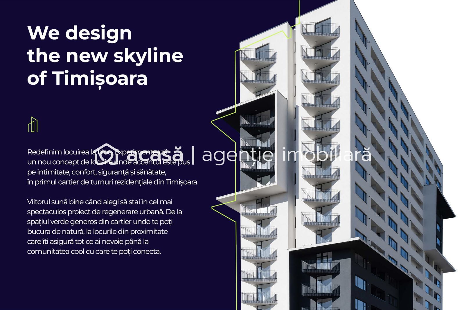 Imagine 2 - Etaj 16 -  Apartament 3 camere - XCity Towers, Timișoara