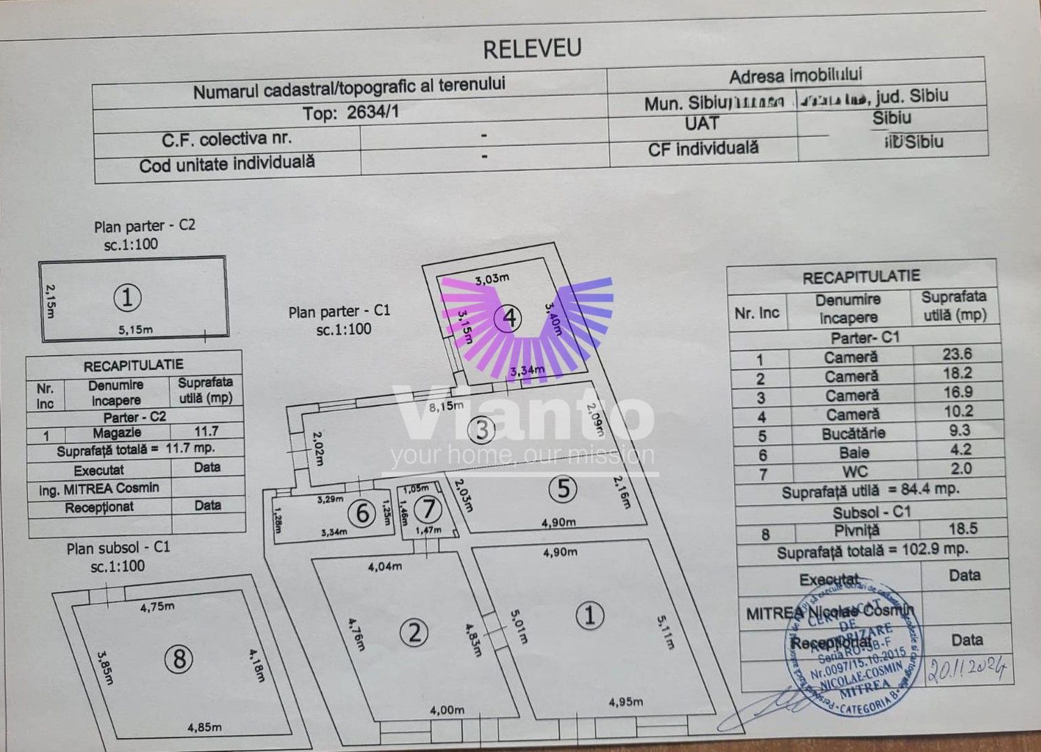 Casa singur in curte cu teren 433 mp |Piata Cluj - Terezian