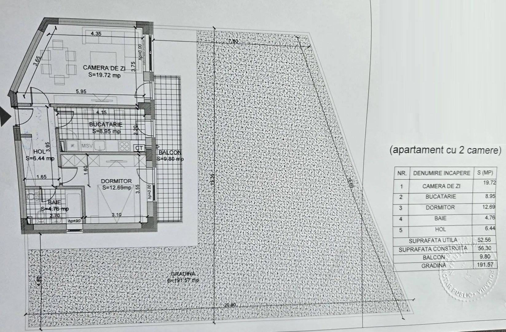Apartament 2 camere cu grădină și terasă privată construcție nouă 2026 - imaginea 25