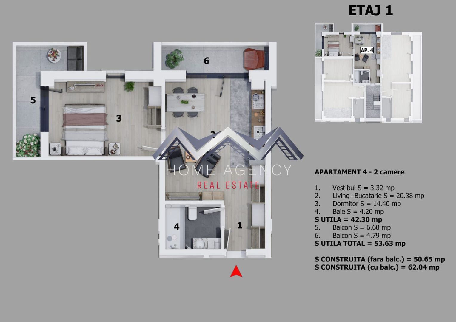 Apartament 2 camere | mobilat, utilat, parcare - imaginea 10