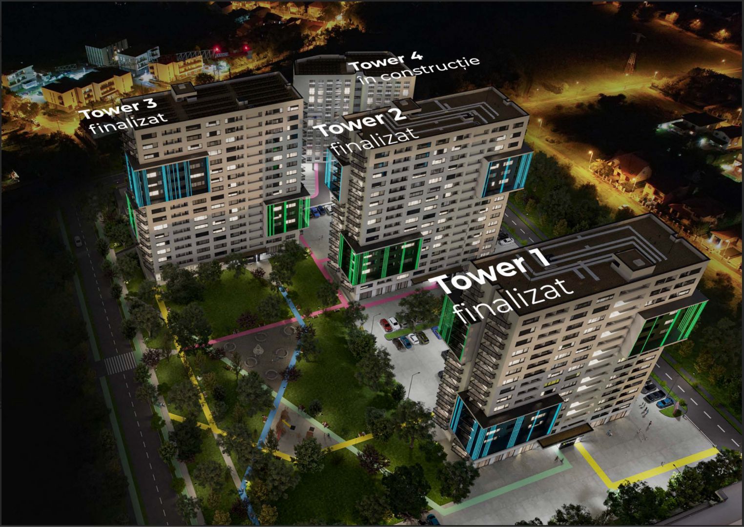Imagine 1 - Apartament cu 2 camere in X-city Towers Direct de la dezvoltator