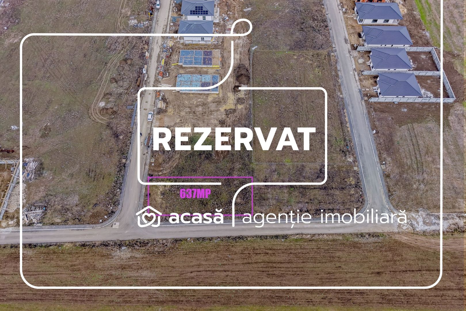 REZERVAT - Teren 637 mp | 2 fronturi stradale | Cartier Via Carmina