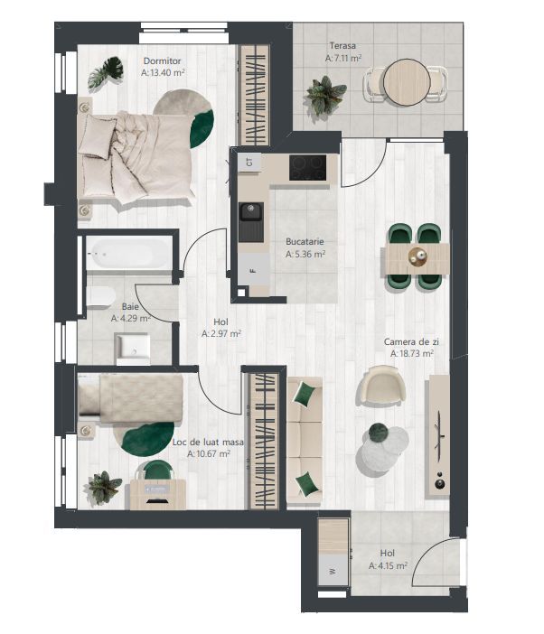 Apartament nou cu 3 camere | Denya Forest - imaginea 10