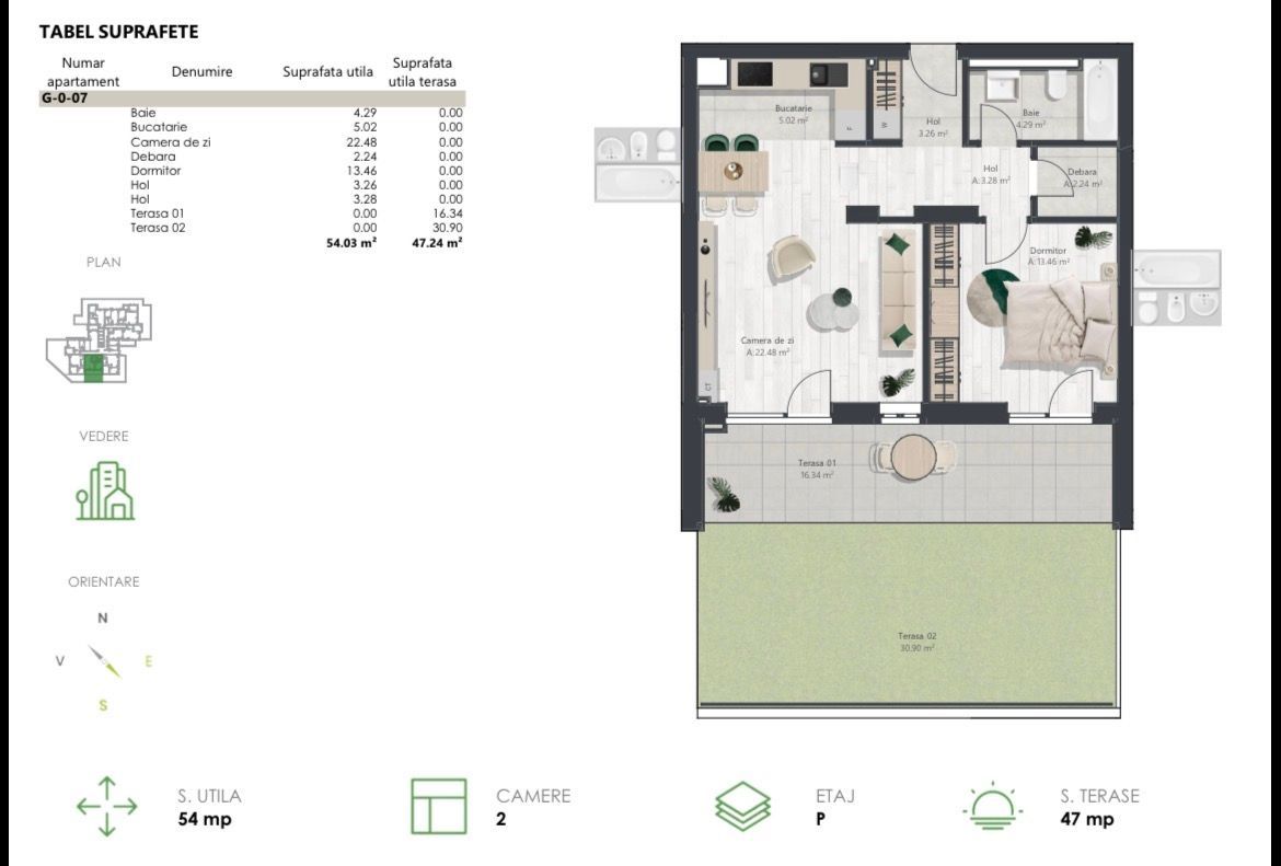 COM 0% Apartament nou cu 2 camere si gradina | Denya Forest - imaginea 11