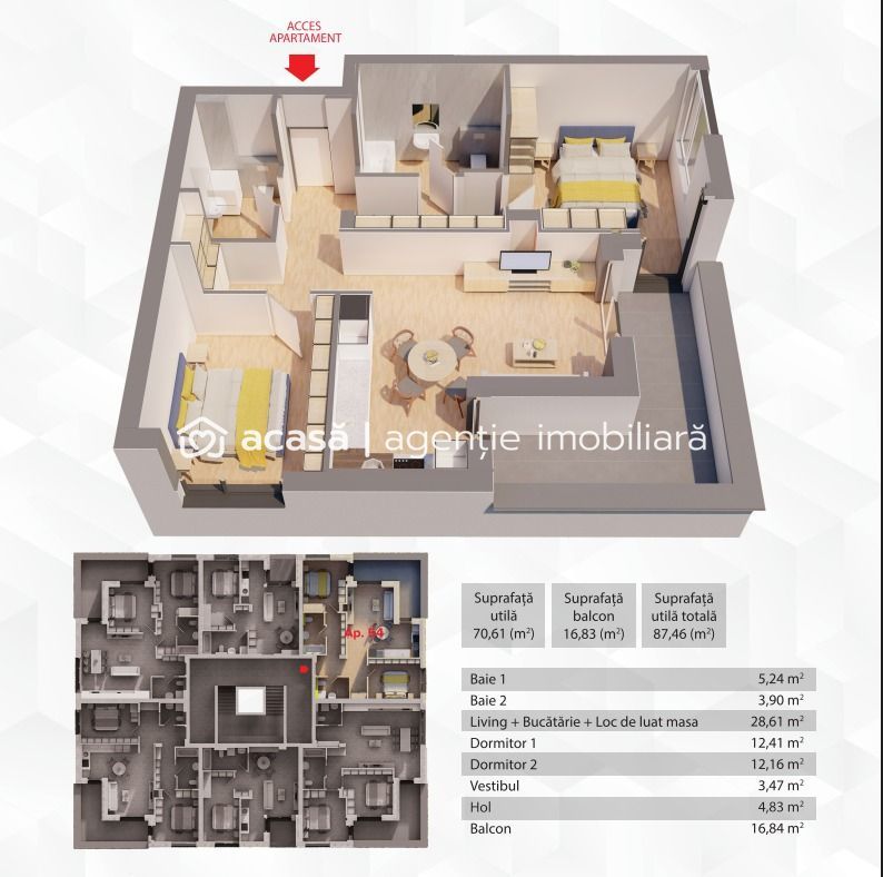Imagine 7 - Penthouse 3 camere ARED - 104mp
