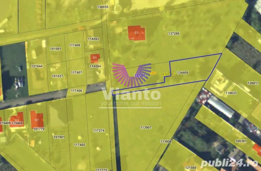 Teren intravilat| Zona rezidentila 1156 mp-TURNISOR