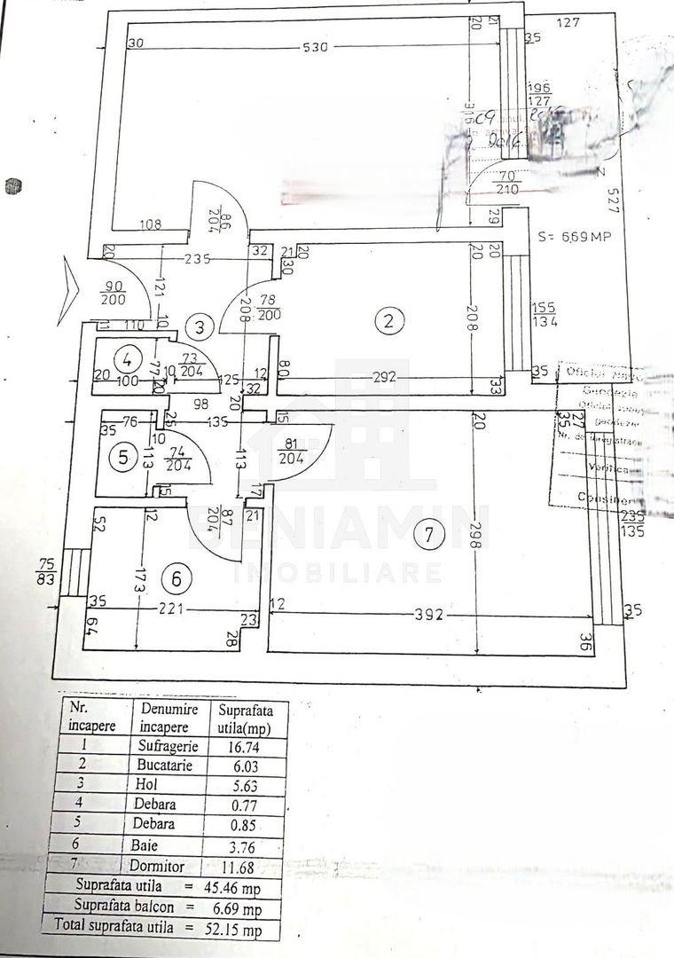 Apartament 2 camere decomandat 52mp Brazda, centrala proprie - imaginea 6