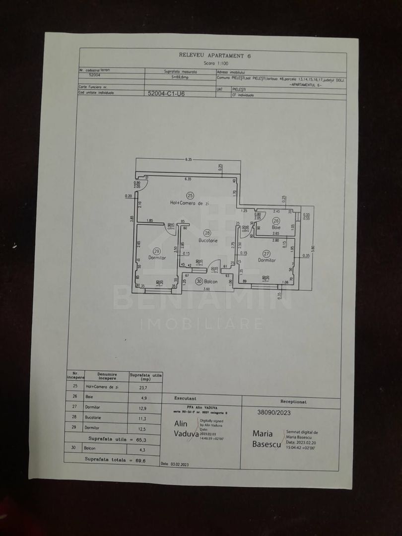 Apartament 3 camere cu loc parcare 69 mp in bloc nou Magnolia parter - imaginea 9