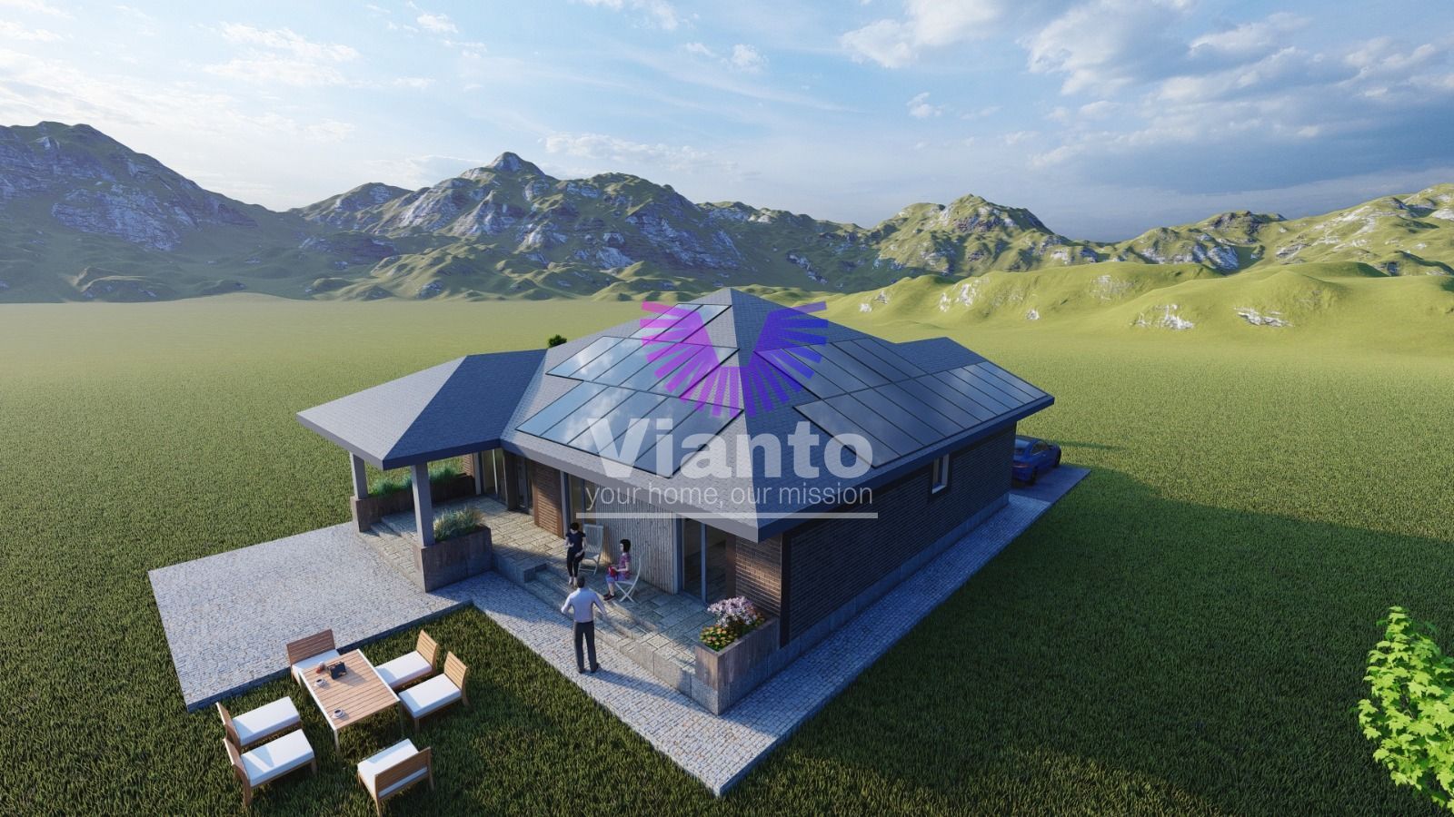 Casa Individuala Premium cu 4 Camere-120mpu si Teren 500mp in Sura Mica