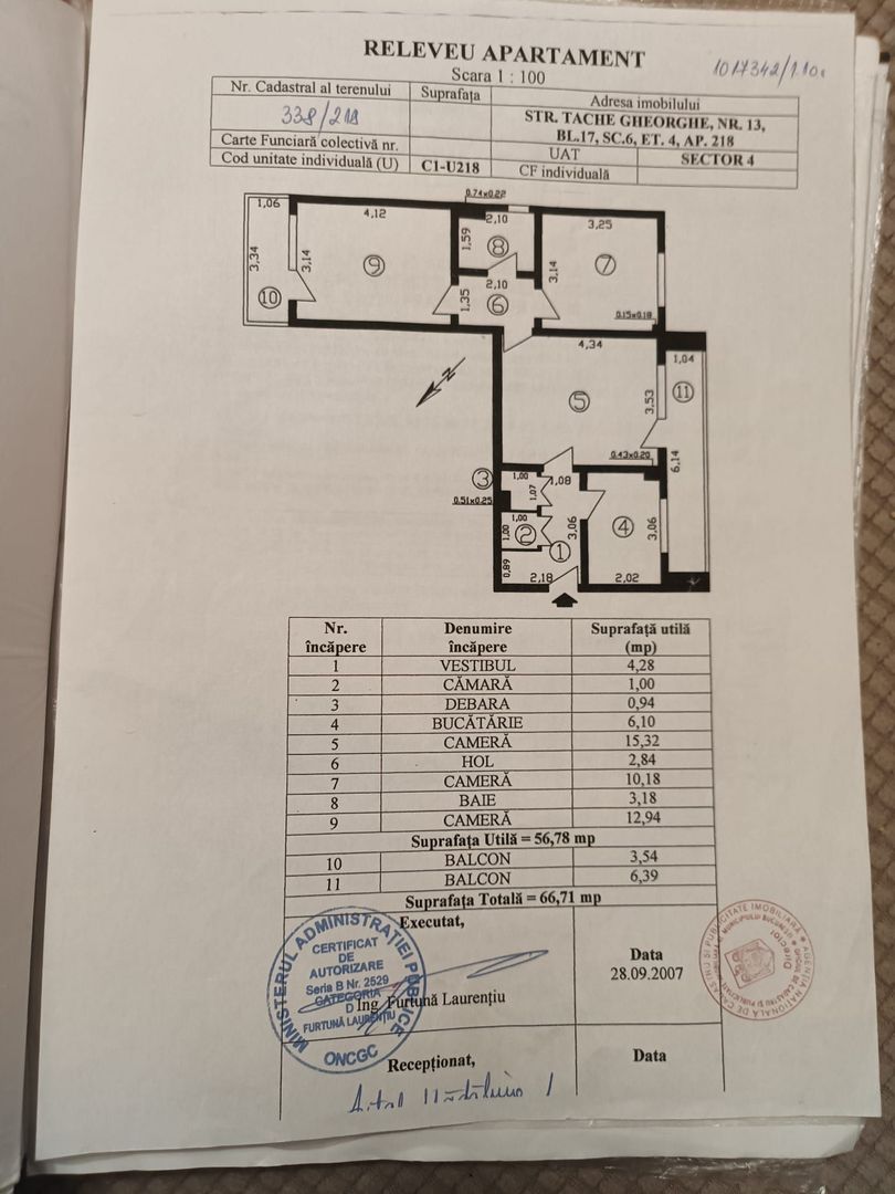 apartament 3 camere/Berceni/Piata Sudului