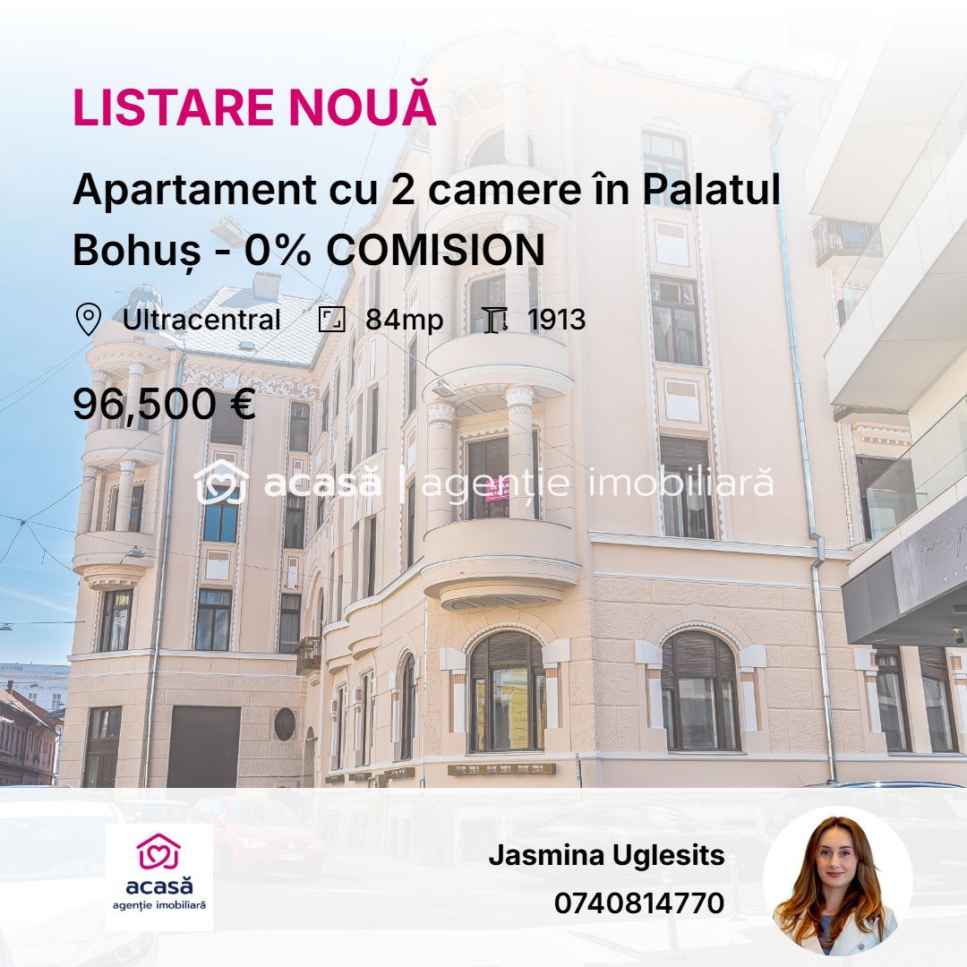 Imagine 1 - Apartament cu 2 camere în Palatul Bohuș - 0% COMISION