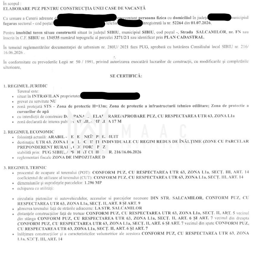 Teren intravilan 1296mp | Sibiu, Gușterița| - imaginea 4