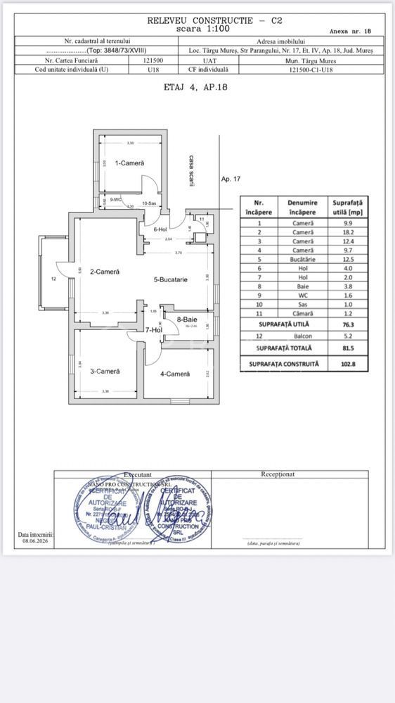 Apartament cu 4 camere | Suprafață generoasă 81mp  | Dâmbu Pietros - imaginea 14