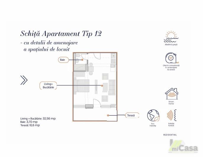 Apartament 1 Camera - Complex Rezidențial WHITE SEA - Mamaia - imaginea 9