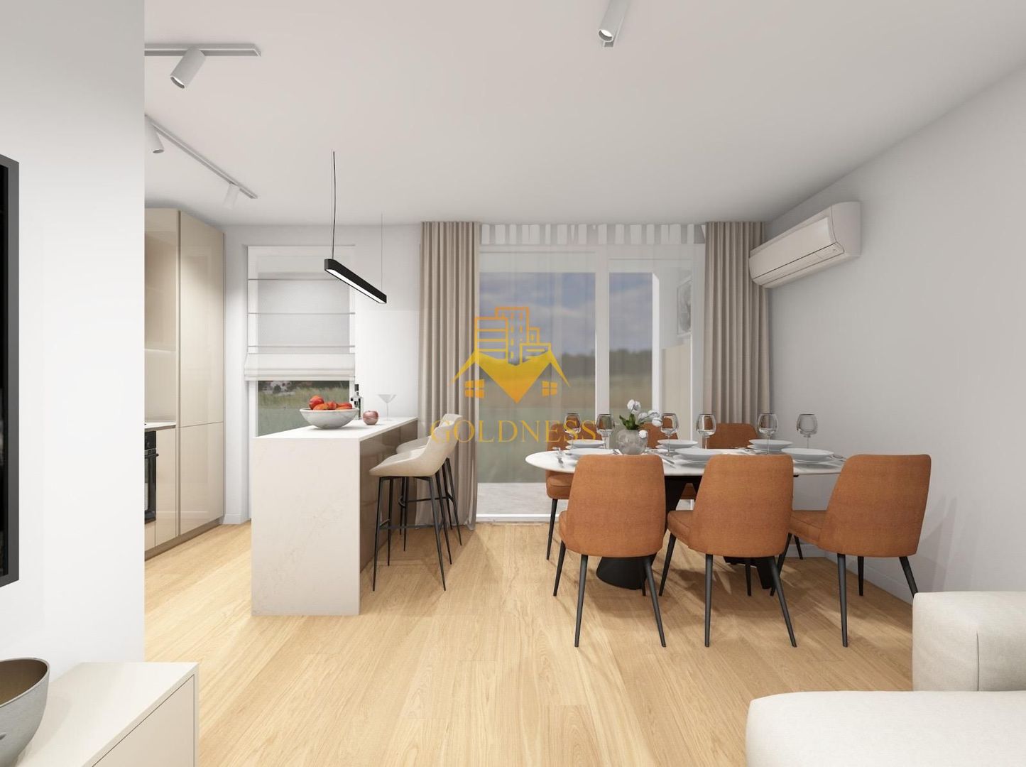 2 camere, LUX, AC, parcare, bloc nou, Plopilor Zona Parcul Rozelor - imaginea 3