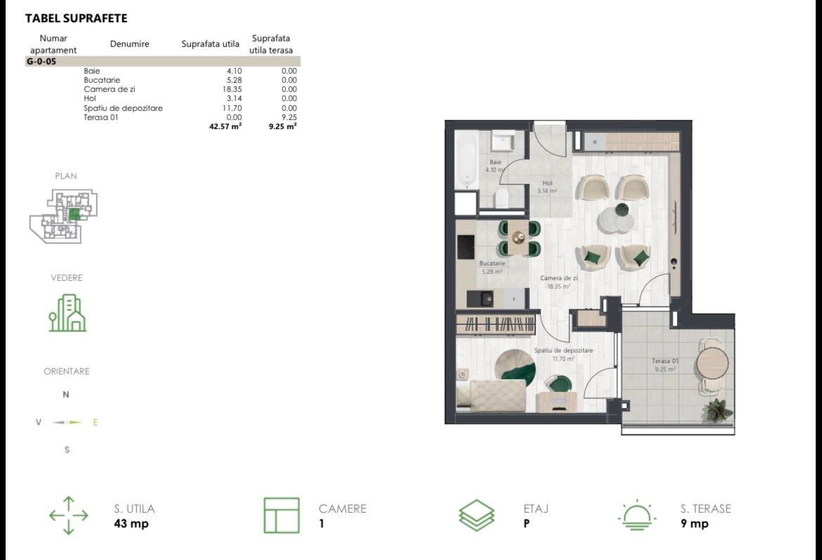 COM 0% Apartament nou cu 2 camere | Denya Forest - imaginea 13