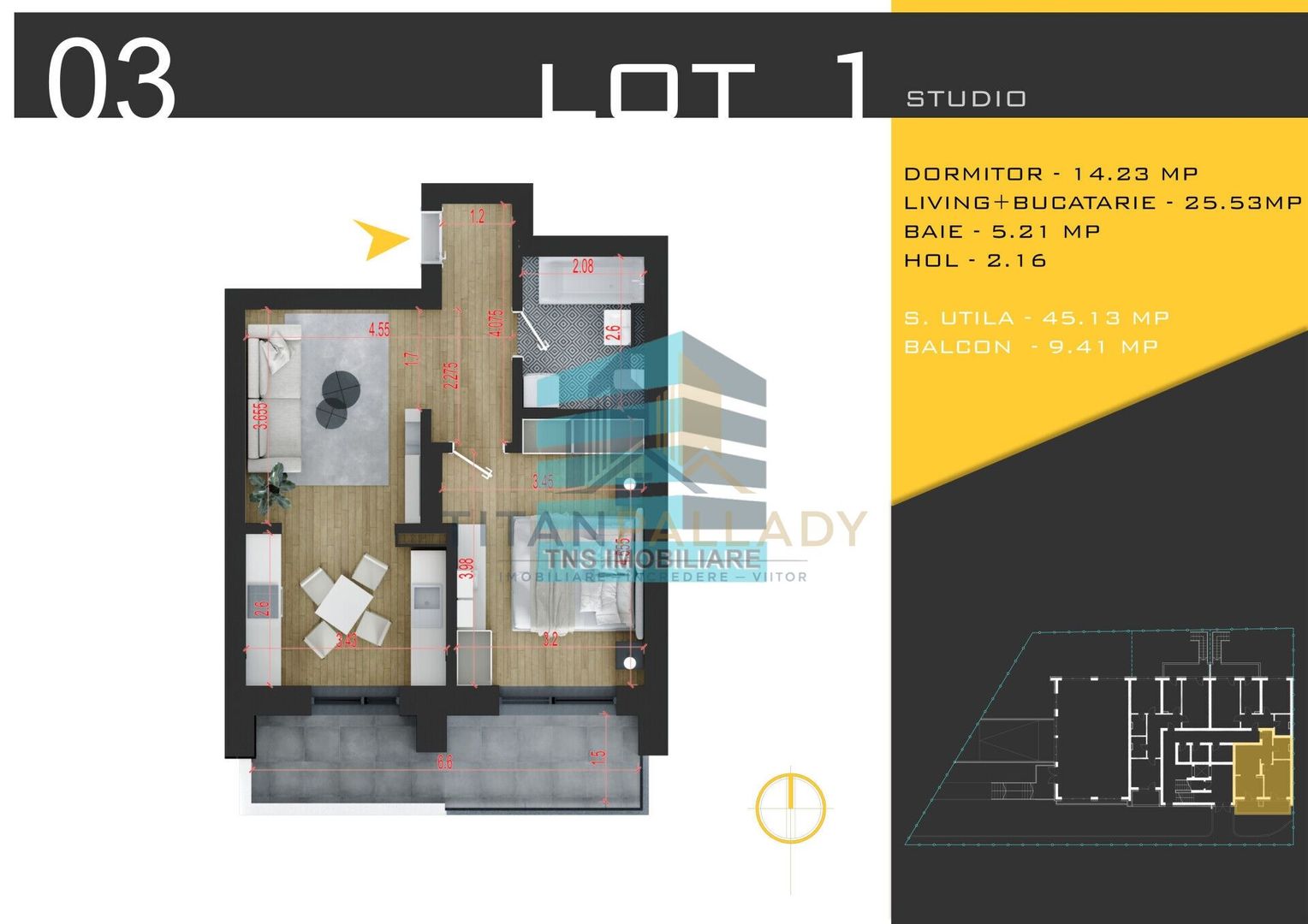 2 Camere Tip Studio 54 Mp,Pallady-Nicolae Teclu,Metrou