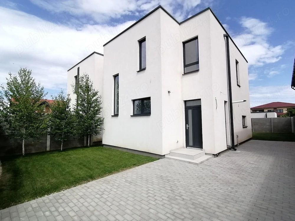Casă modernă P+1 | 4 camere | 108 mp utili | teren 272 mp | Moșnița No
