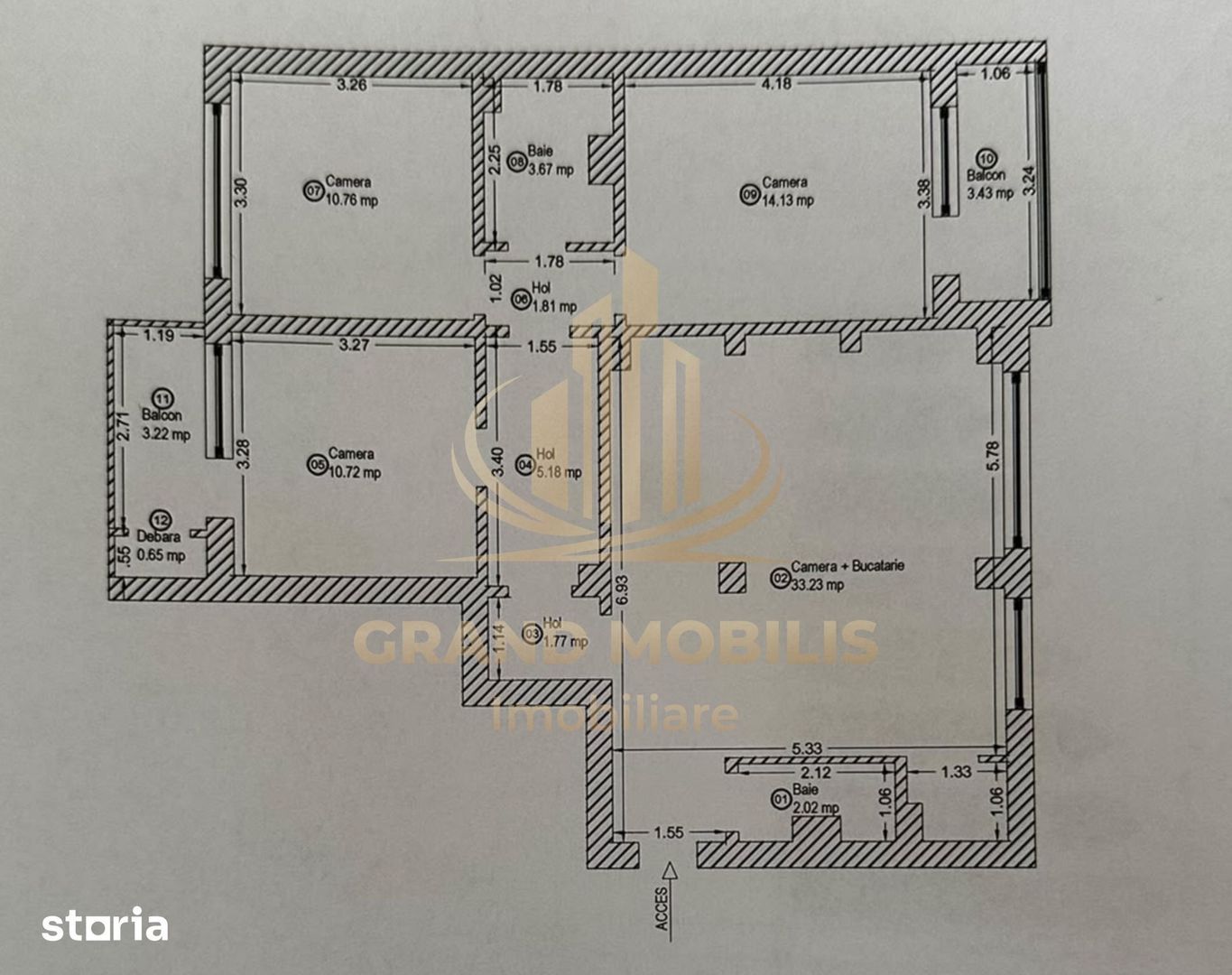 Apartament cu 4 camere si 2 bai | 84 mp | decomandat | zonă centrală - imaginea 15