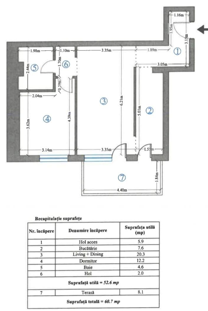 Vanzare Apartament modern cu 2 camere etaj 3 langa Petrom City - imaginea 17