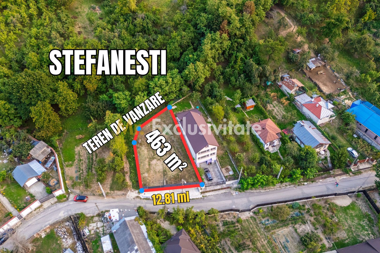 Teren intravilan cu priveliște deosebită  - Ștefănești, Argeș - imaginea 3