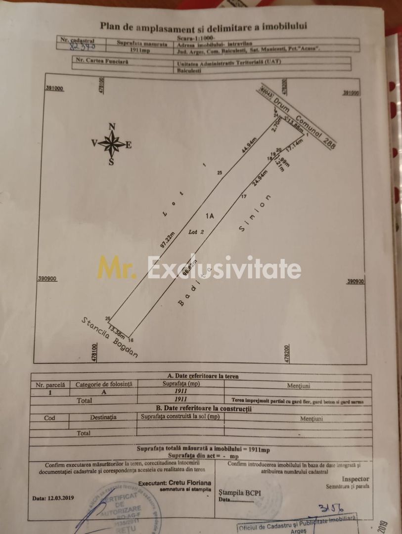 Teren intravilan de vanzare – 1.911 mp – Manicesti, comuna Baiculesti - imaginea 4