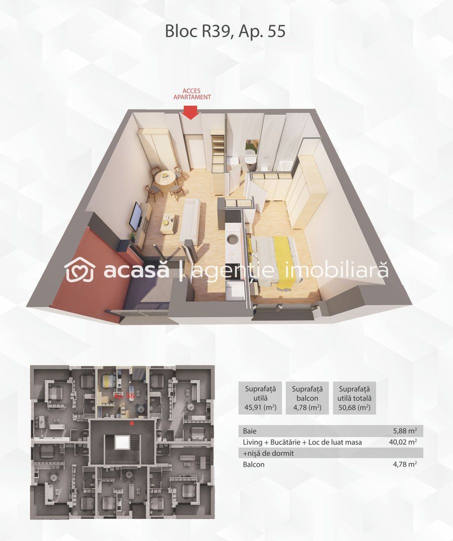 Imagine 1 - Penthouse in R39– direct de la dezvoltator, fără agenție! Ap.55