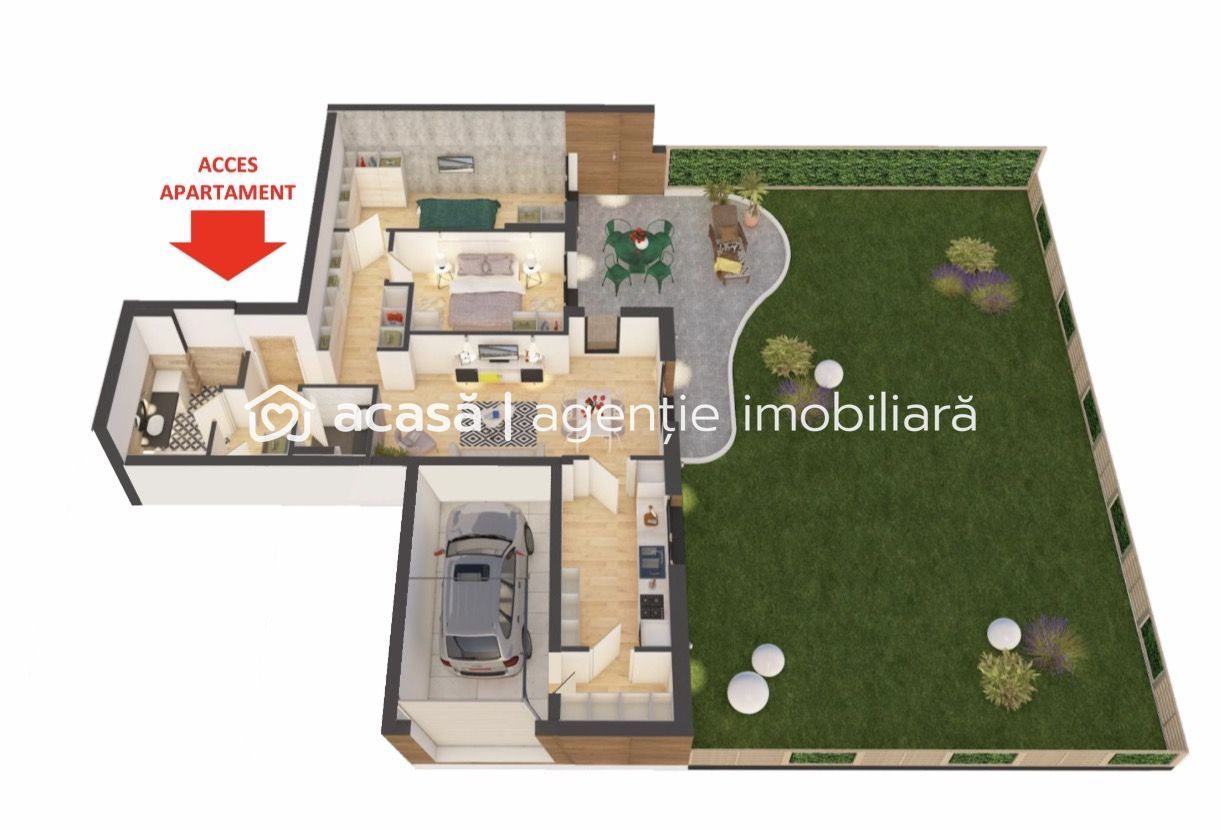 Imagine 3 - PROPRIETATE VANDUTA Apartament ARED spectaculos cu gradina si garaj