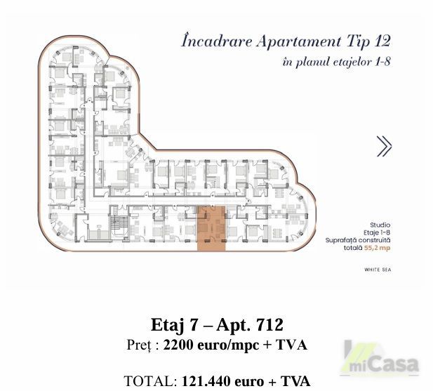Apartament 1 Camera - Complex Rezidențial WHITE SEA - Mamaia - imaginea 10