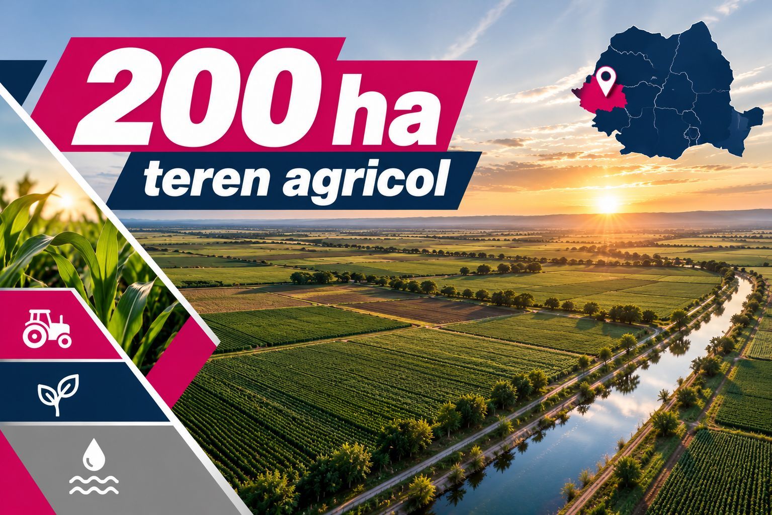Imagine 2 - 200 ha teren agricol de vanzare in Arad