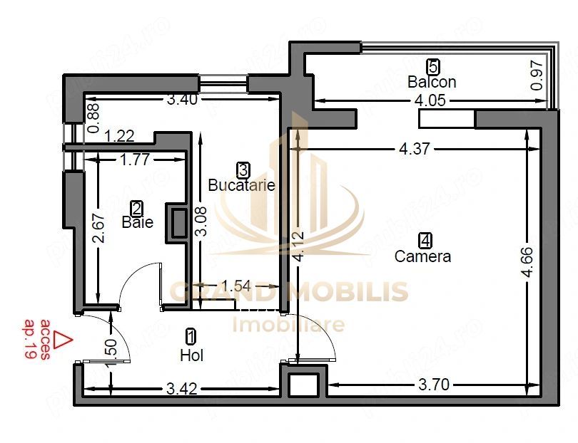 🏡 Apartament cu 1 camera Calea Sagului - imaginea 8