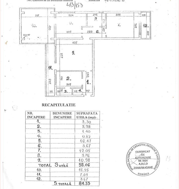 Apartament 3 camere