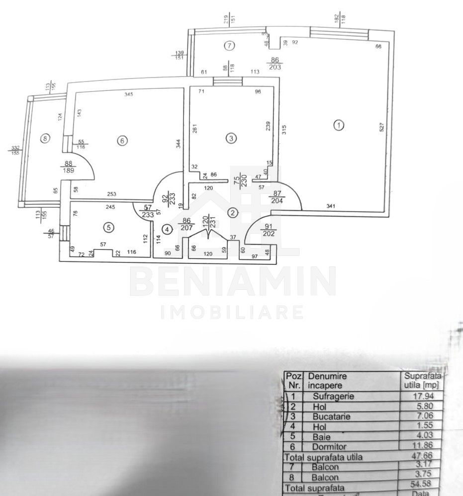 2 Camere Decomandate-55mp-2Balcoane-Etaj1-Filantropia-Sarari-Liber - imaginea 7