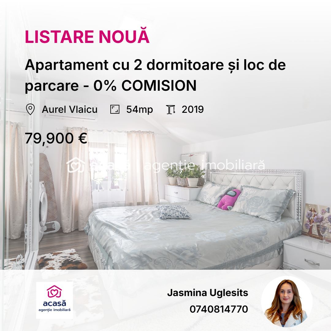 Imagine 1 - Apartament cu 2 dormitoare și loc de parcare - 0% COMISION
