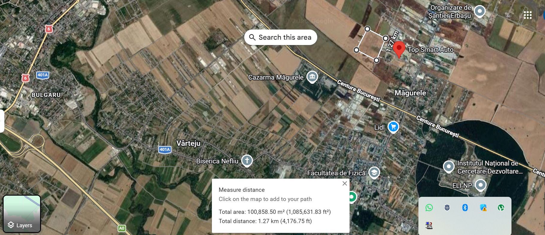 Vand teren intravilan 47.700 mp Magurele strada Fermei - imaginea 3