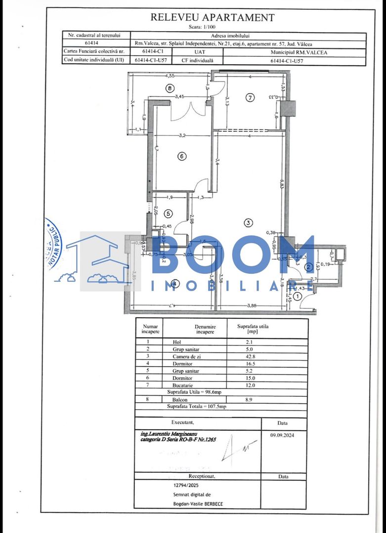 Apartament NOU 3 Camere | Zona Centrala | Parcare Inclusa | Tva Inclus - imaginea 9