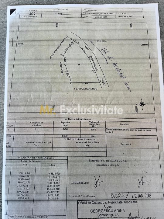 Teren intravilan 6.500 m²–Deschidere 144 ml drum european E81, km 35, Morăresti - imaginea 4