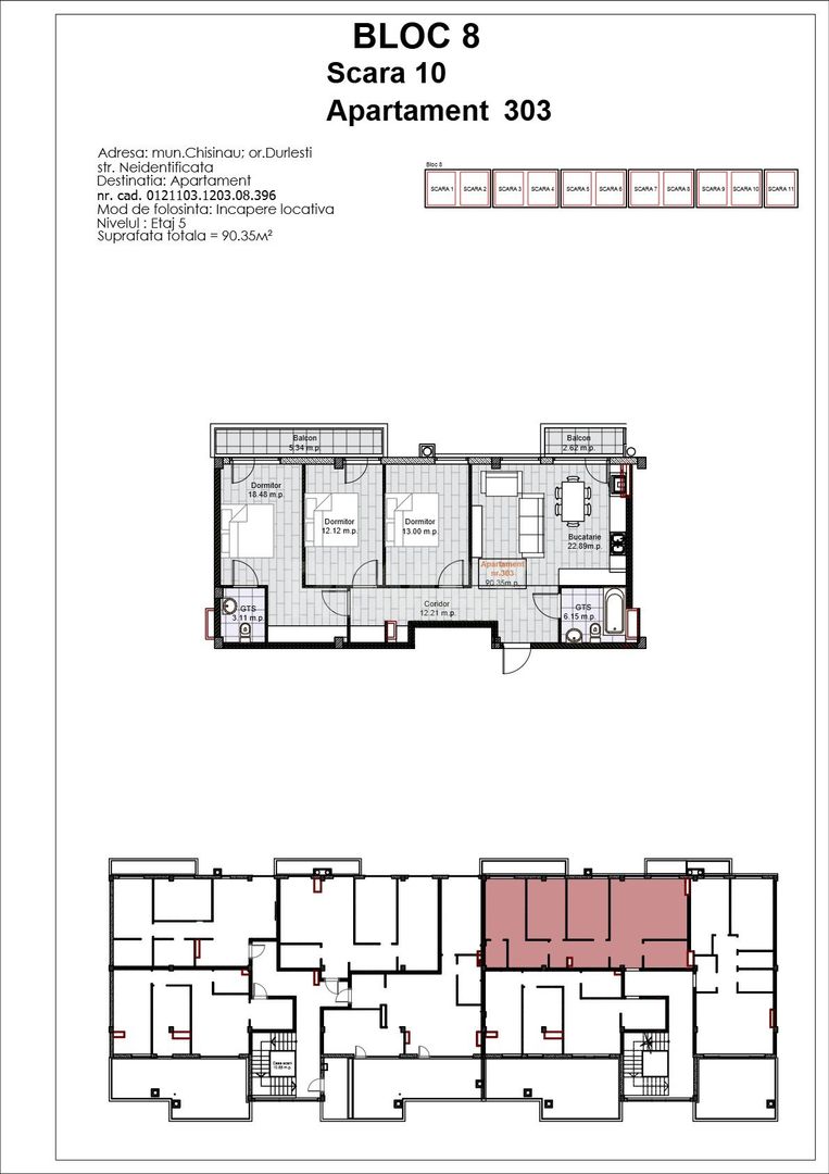 Apartament cu 3 odăi I Hora Village I Variantă Albă - imaginea 4