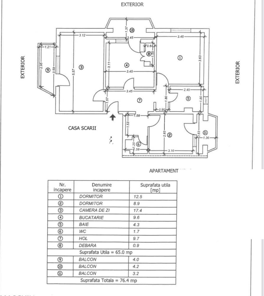 Apartament 3 camere Tineretului